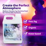 fog machine fluid high density & long-lasting fog - Low, universal, water-based solution for bar, wedding, Halloween