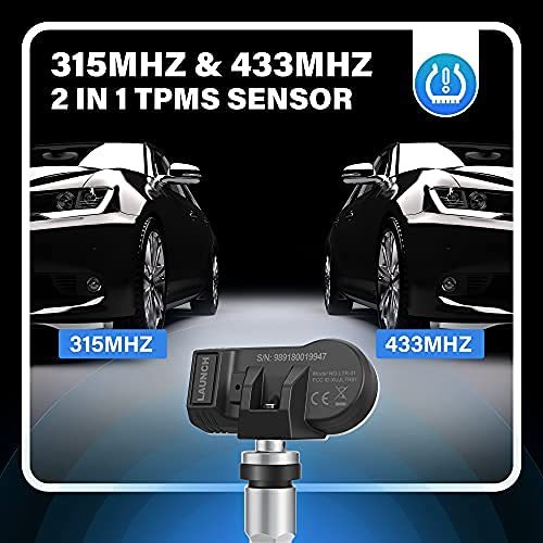 LAUNCH X431 TSENSOR-05 TPMS-sensor 315MHz/433MHz Dual Frequency Schroefbare adjustable Corner Metal Ventiel Bandenspanningsmeter