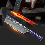 7 Inch Cleaver Kitchen knife Stainless steel Groentehakkoks Knife Ultrascherpe Kookmessen For Restaurant, Geschenkdoos