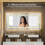 Wandspiegel with large dimensions, smart LED-lighting, dual lighting, dimmable, suitable for bathroom, salon and beauty, .