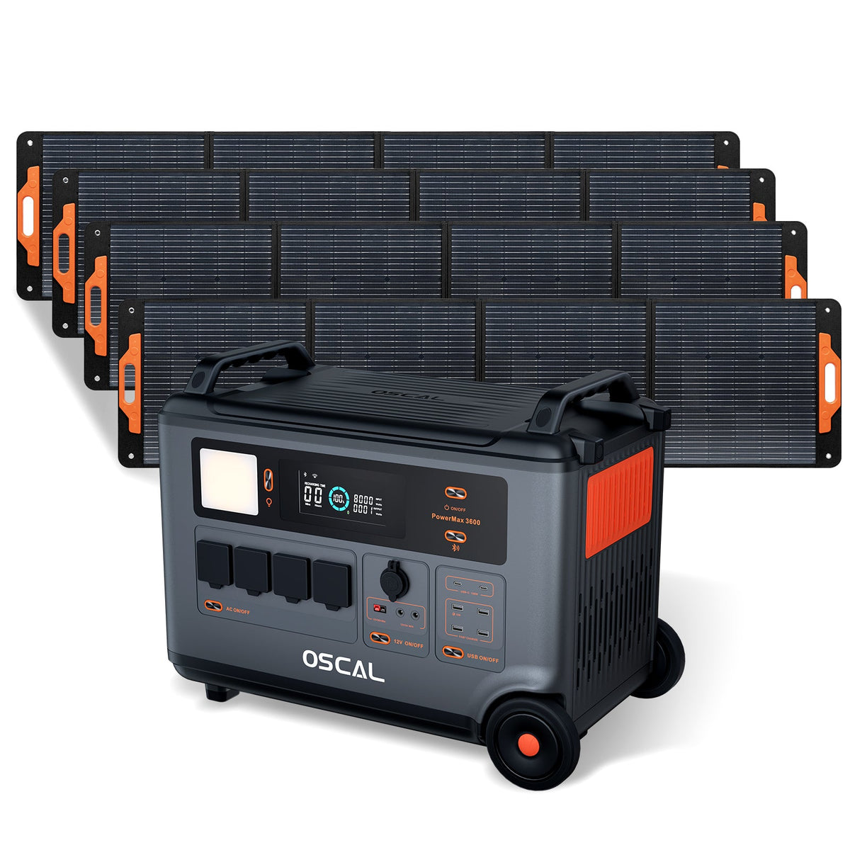 universal 200W foldable solar panel for portable krachtcentrales, green oplading, 18V solar panel Oscal PM200 Pro