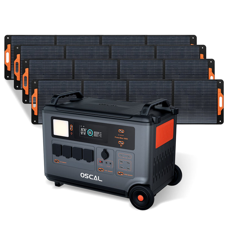 universal 200W foldable solar panel for portable krachtcentrales, green oplading, 18V solar panel Oscal PM200 Pro