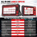 LAUNCH Crp919e full-feature Engine/ABS/SRS/Transmission Obd/OBD2 code reader X431 diagnostic tool Auto Scanner