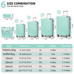 Amerika's best verkochte luggage set, 6-piece with travel bag, fabriekshoge quality, suitable for studenten and persoonlijke travel.