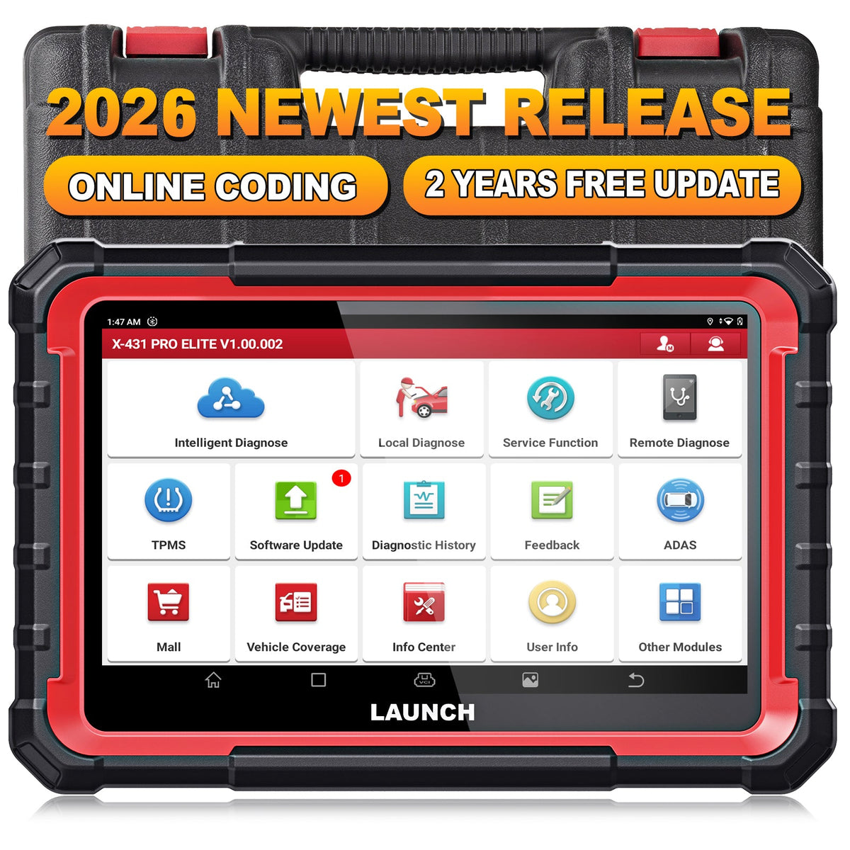 USA EU Warehouse Launch X431 Pro Elite full Functionele bidirectional OBD2 Scanner with CAN FD&DoIP ECU coding FCA AS PROS El