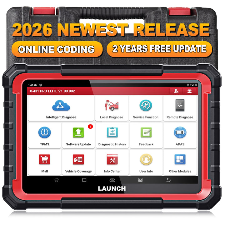 USA EU Warehouse Launch X431 Pro Elite full Functionele bidirectional OBD2 Scanner with CAN FD&DoIP ECU coding FCA AS PROS El