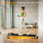 EU Stock 2-in-1 unique portable Under-desk Treadmill with 2,5PK and LED display, Electric massage function for space-saving