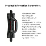 Rechargeable multifunctional rotating spiermassageroller, electric rolling massager with red light for muscle relaxation