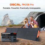 universal 200W foldable solar panel for portable krachtcentrales, green oplading, 18V solar panel Oscal PM200 Pro