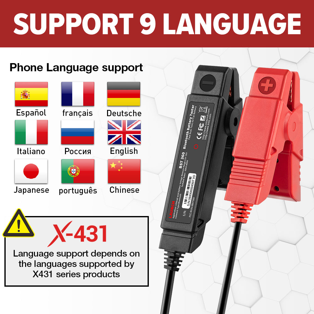 USA EU Warehouse LAUNCH BST360 Car Battery Tester Starttest Belastingtest 12V battery Analysator