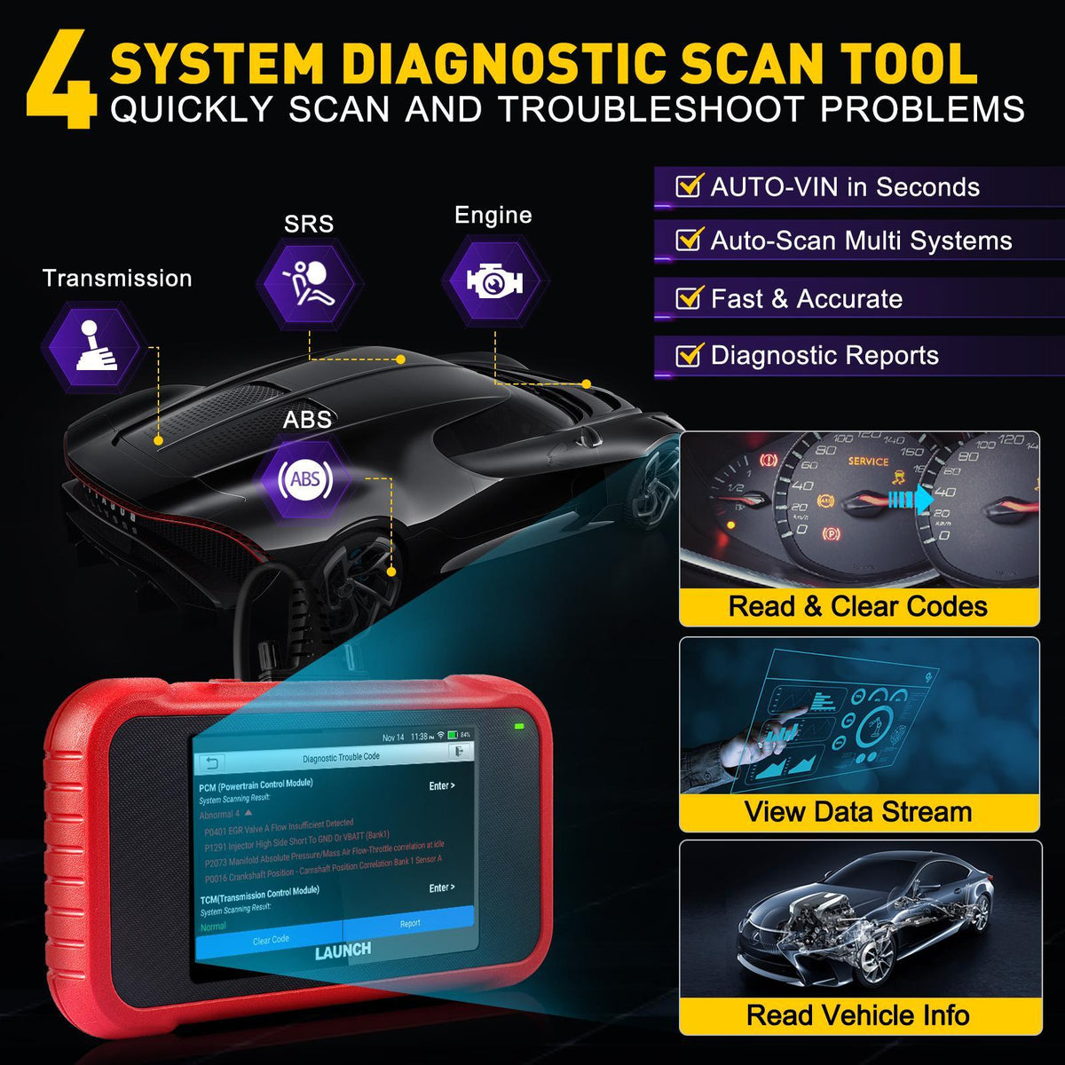 US EU LAUNCH CRP123E V2.0 Autotuning tool Car Code reader Chip Tuning OBD2 Scanners Car Diagnostics Tool