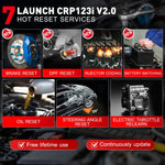 LAUNCH Crp123i V2.0 Vier system Auto diagnostic Tool OBD2 Code reader 12V Auto 'S Scan Analyzer with 7 Resets