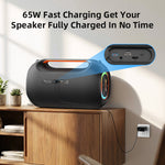 Zealot ZE41 250W portable Speaker with high power, IPX6 waterproof, Large 48000mAh battery, RGB LED lighting, Mobile Phone
