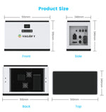 EU Stock 3,8kWh 2,4kW MPPT/PWM Hybride Omvormer Zonnesysteem Huis LCD Scherm Balkon Energieopslag Plug & Play Lithium Ion IP6