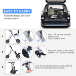 TopMate ES35P 3-wheel electric folding scooter with backrest, removable 36V battery, reverse gear for adults, suitable for commuting