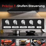 A+++ Afzuigkap 60cm, Afzuigkap with omgekeerde & afvoerlucht with active koolfilter, LED-lighting