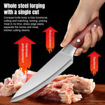 4-piece handgesmede slagermesset - Kiritsuke knives, meat cleaver, ontbeenmessen, slagermessen, 5Cr15MoV steel chef knife