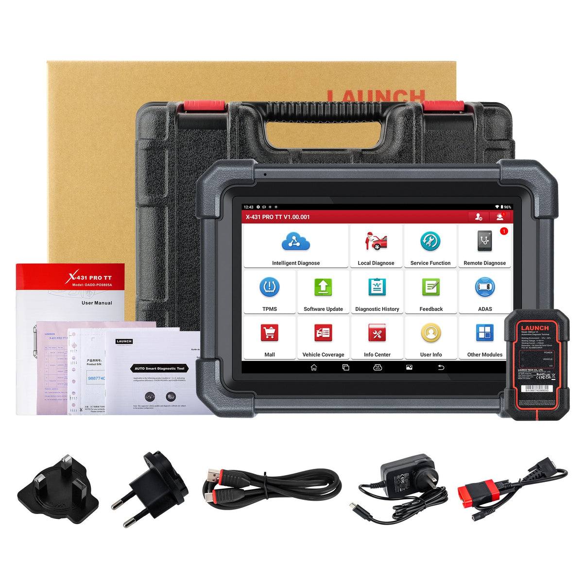 LAUNCH X431 PRO TT Elite bidirectional control Scantool with 2026 new DBSCar VII Connector OBD2 Scanner code reader