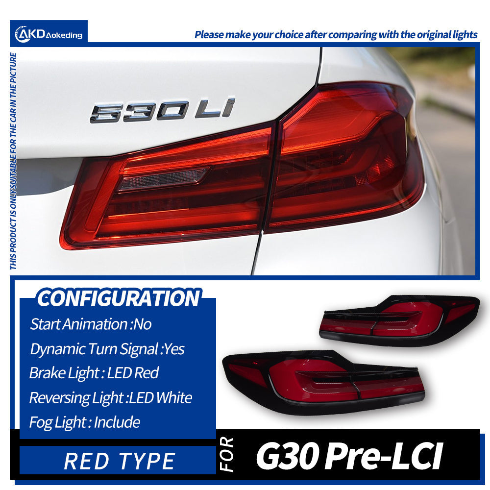 AKD Car Full LED Dynamische Tail lights for BMW M5 5 Series F90 G30 G38 2018-2020 Mount tail light Plug and Play Tail lights