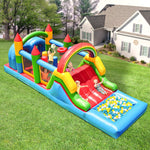 25x8x8.2FT commercial inflatable bounce house obstacle course bounce house Combo with slide, ball pit, obstacles, climbing features, blower