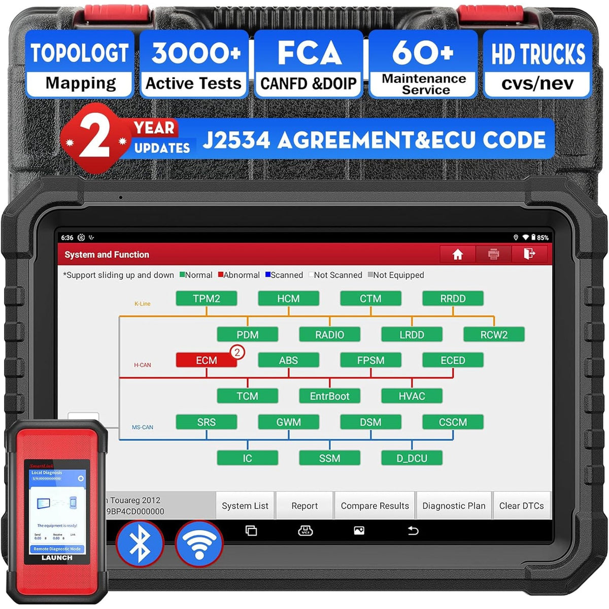 LAUNCH X431 PRO3S+ Elite V+ full system Automotive Scanner with J2534 programming & topology map 2 year free
