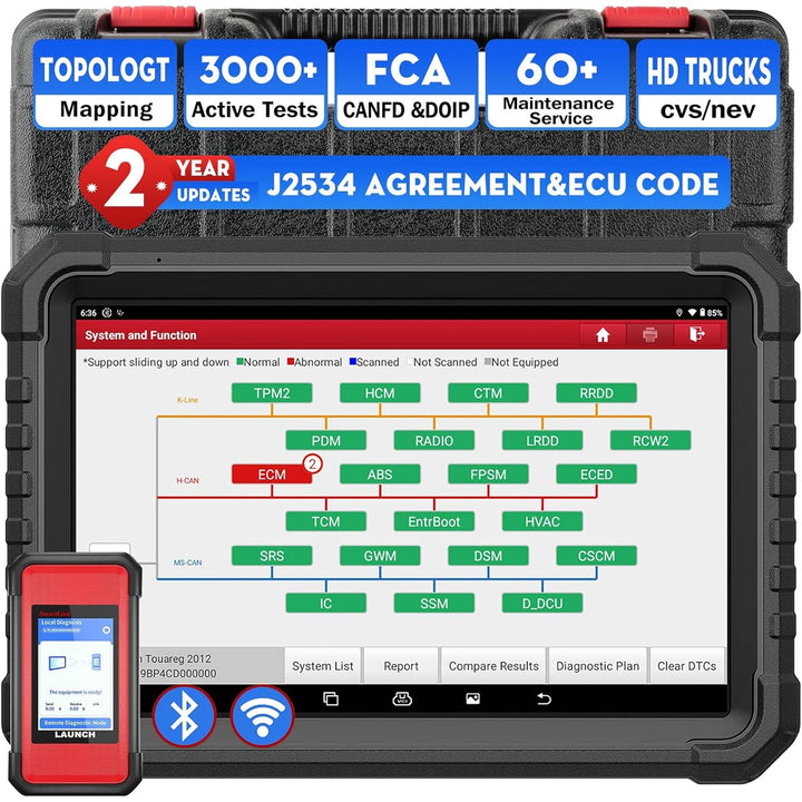 LAUNCH X431 PRO3S+ Elite V+ full system Automotive Scanner with J2534 programming & topology map 2 year free