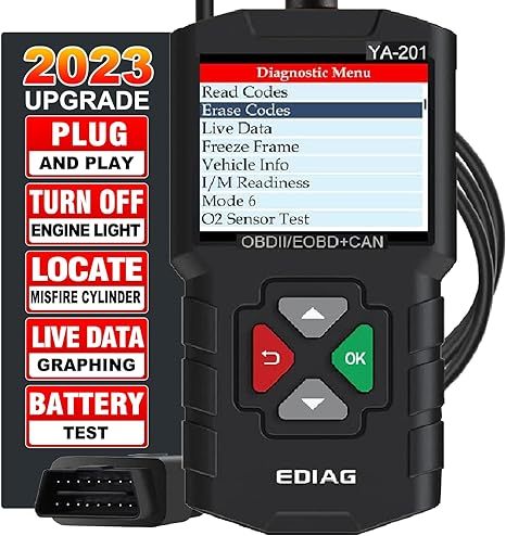 Ediag Ya201 Obd2-scanner Full Obd2-modi Controleren the Engine code reader After The 1996 of All Obdii/Eobd/Kobd/Can-Auto 'S 
