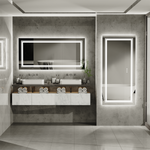 Wandspiegel with large dimensions, smart LED-lighting, dual lighting, dimmable, suitable for bathroom, salon and beauty, .