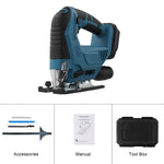 Podofo Electric cordless decoupeerzaag 18V 300W Cross-border model portable Woodworking Without battery 3500RPM Borstelloos Household use Cutting