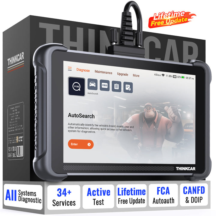 THINKCAR ThinkScan 689 lifetime free updates full system Auto Scanner with ECU coding bidirectional test 4150mAh battery