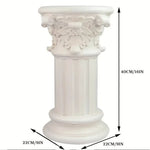 Elegant White resin Romeinse Griekse Kolomsculpturen-Durable Vrijstaand outdoor/indoor Garden Decor wedding Evenement Use Lightweight