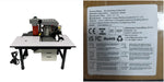 portable wood and PVC edge-banding machine with collection tray, adjustable speed and double-sided gluing