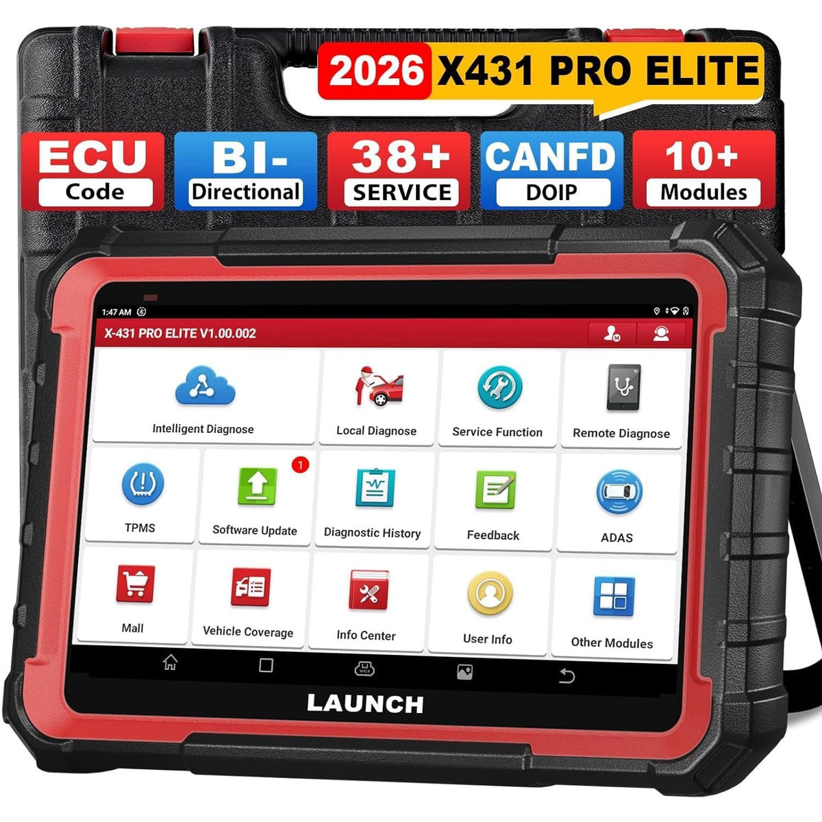 EU Warehouse LAUNCH X431 PRO ELITE Full system ECU coding Diagnostic tool with 2 Year update