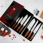 WILDMOK professional 7-piece chef knife set for home and professional kitchens, German steel, knives with sharp blades