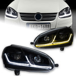 2 Pcs Auto Styling Headlight For Golf 5 Led Headlight Projector Lens 2003-2011 Front Lights Drl Signal Automotive accessory
