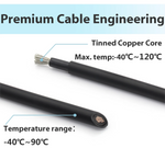 100m Fotovoltaïsche Cable 4mm² 6mm² solar-energiekabel / TUV Cable for PV Panelen Connection red black XLPE Ommanteling 10AWG 14AWG