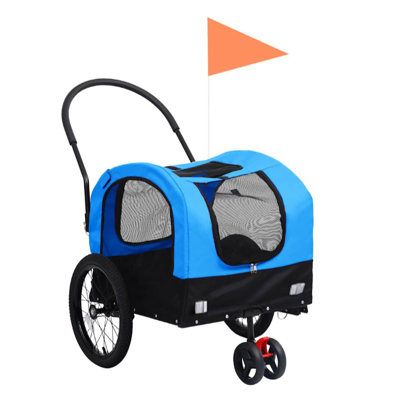 portable 2-In-1 Bicycle Aanhangwagen Jogging Kinderwagen For Pet Baby Camping Walking Walking Walking Cycling durable Hondendrager 80Kg