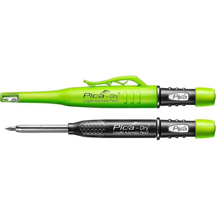 Pica Dry Longlife automatic pencil with 10 replaceable refills for carpenters and joiners H Hardness Graphite Leads