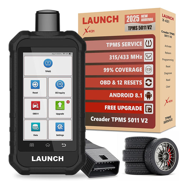 US EU Warehouse LAUNCH X431 CRT 5011 V2 TPMS Tool TPMS Sensor (315+433MHz) Lees/Aktiveer/Herleer/Reset Scanner Tool