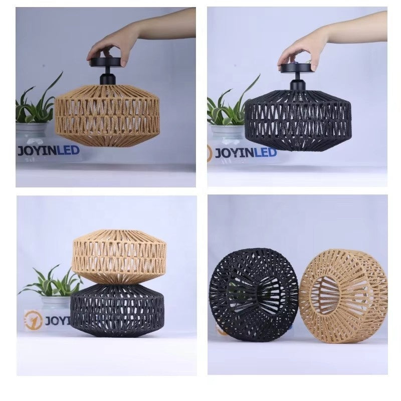 Handgeweven Ceiling light modern Rotan Plafondverlichtingsarmaturen Opbouwlicht For Bedroom kitchen Rotan Lamp