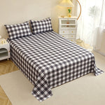 3-piece set 1 bed sheet with print and 2 pillowcases 50x70cm 100% polyester breathable for all seasons