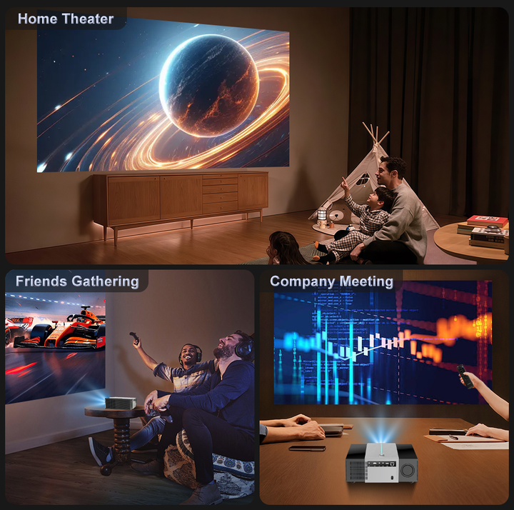 EU Stock Touyinger Q11W Ultra Projector Native 1080P 30W Speaker HDR Support full Ingesloten Android Projector 4K Projector