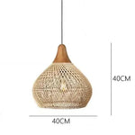 Rattan pendant light rattan chandelier handwoven Boho pendant light for dining room kitchen island living room