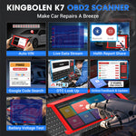 KINGBOLEN K7 OBD2 Scanner ECU coding Active Test 28 Resets AF Reset All system diagnostic tool lifetime free PK ThinkScan MAX
