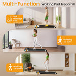 EU Stock 2-in-1 unique portable Under-desk Treadmill with 2,5PK and LED display, Electric massage function for space-saving
