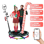 MWE 360 Photo booth for 4 persons, Chacktok software control, iPad videokiosk with flightcase for party, wedding, event rental