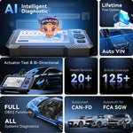 MUCAR 682 AI-aangedreven diagnostic tool with immobiliser-coding, versnellingsbak-herprogrammering, ABS-ontluchting, oil-rese