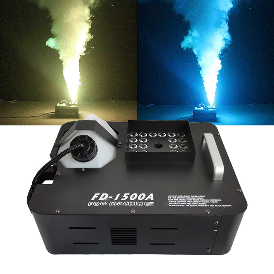 1500W Fog Smoke machine DMX RGB 24LED stage lighting effect remote control Vertical Sprayer