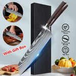 Wooden handle, lightweight and agile, 7Cr17 stainless steel knife sheath, gift box, kitchen knives