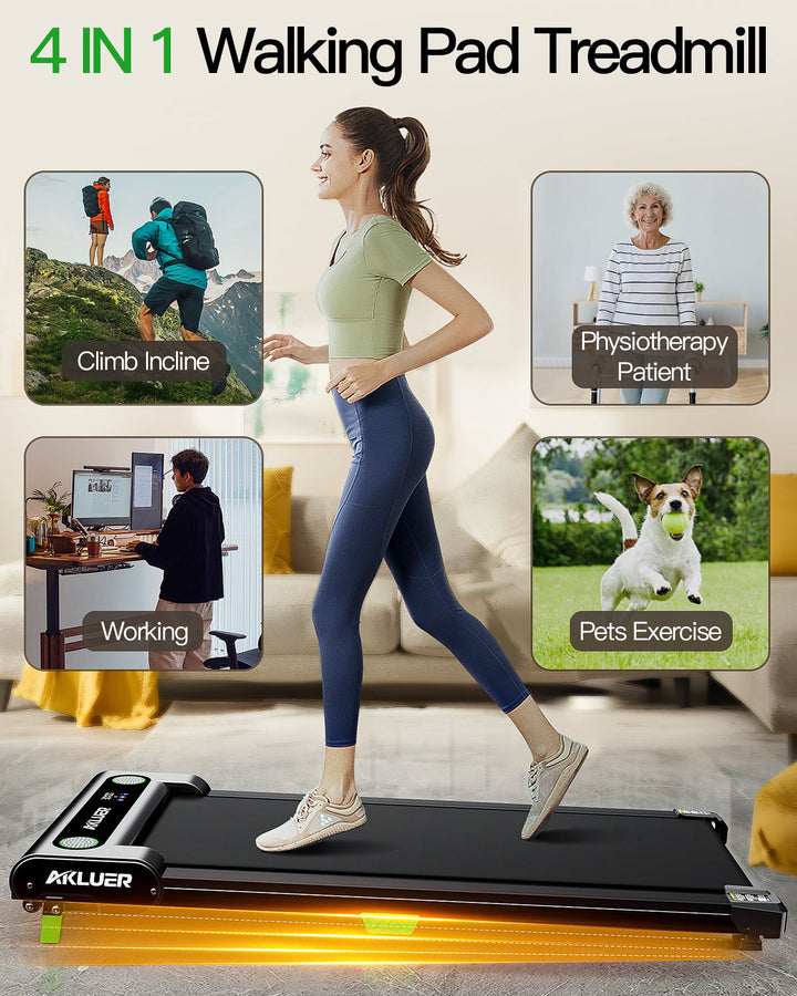 EU stock small, good quality electric treadmill with LED display, portable loop- and walking machine